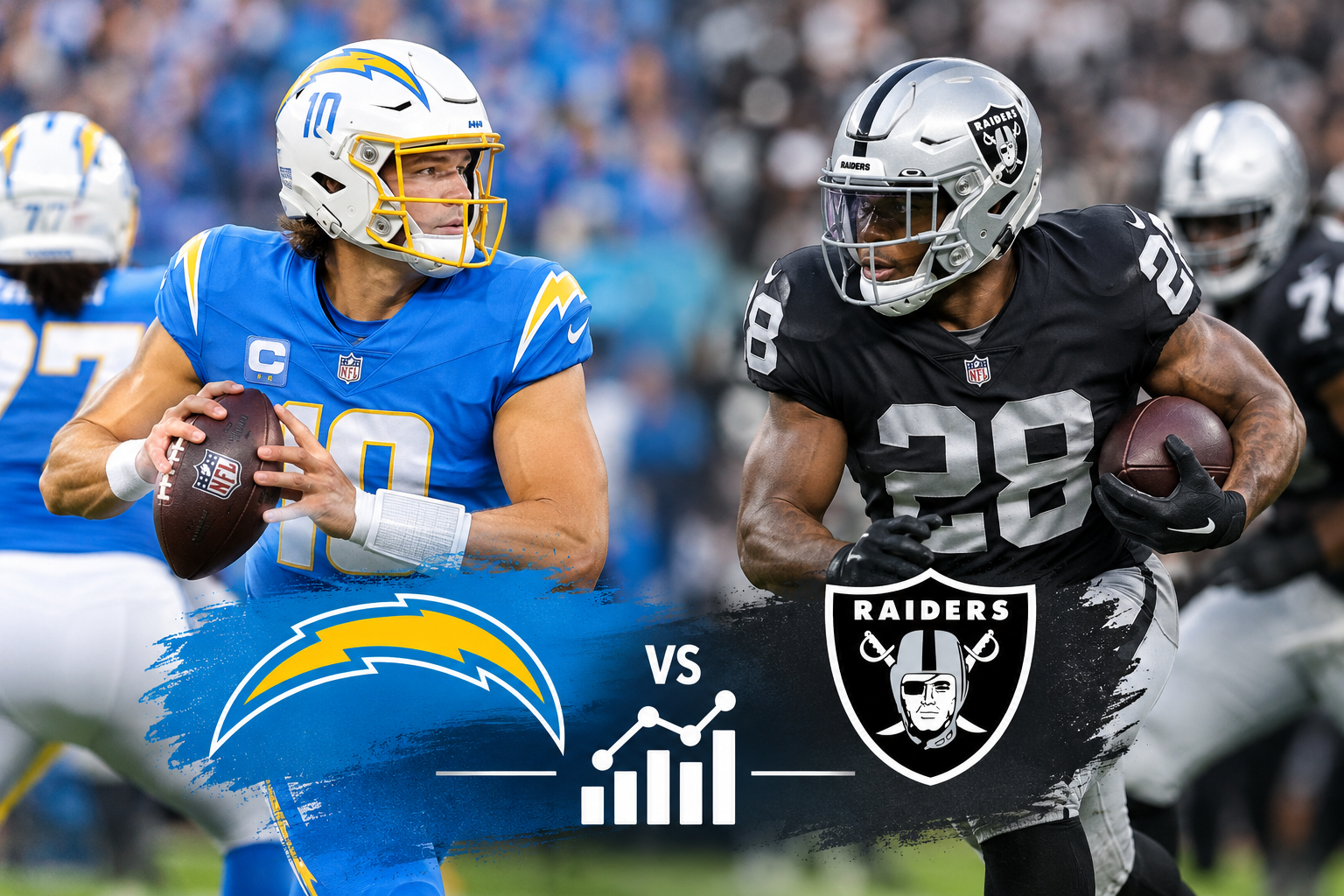 Los Angeles Chargers vs Raiders Match Player Stats